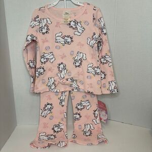 Disney Marie The Aristocats Pink Waffle Knit Pajama or Coordinating Set Sz 4 NWT